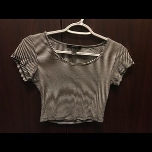 Women’s striped crop shirt